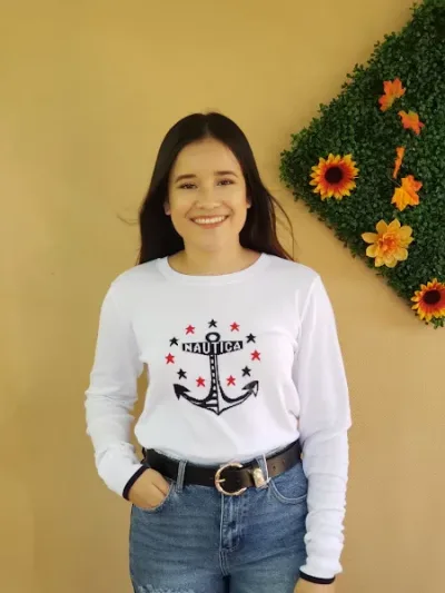 Suéters Naútica para dama color blanco
