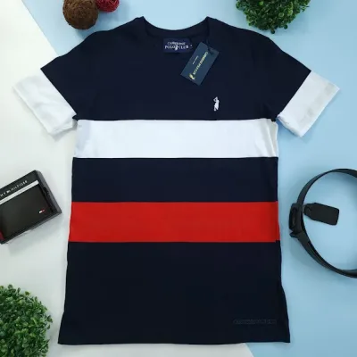 Camiseta Cambridge Polo Club para caballero diseño a rayas.