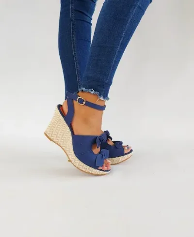 Sandalias para dama color azul  SD45414