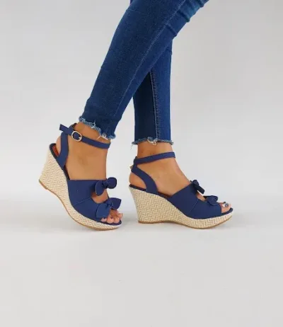 Sandalias para dama color azul  SD45414