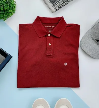 Camiseta American Eagle para caballero color vino