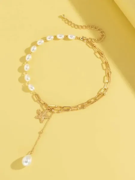 Collar de perlas fantasía
