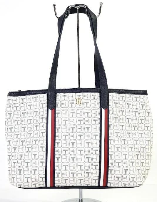 Bolso Tommy Hilfiger para dama color gris y azul