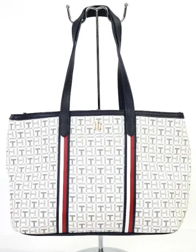 Bolso Tommy Hilfiger para dama color gris y azul