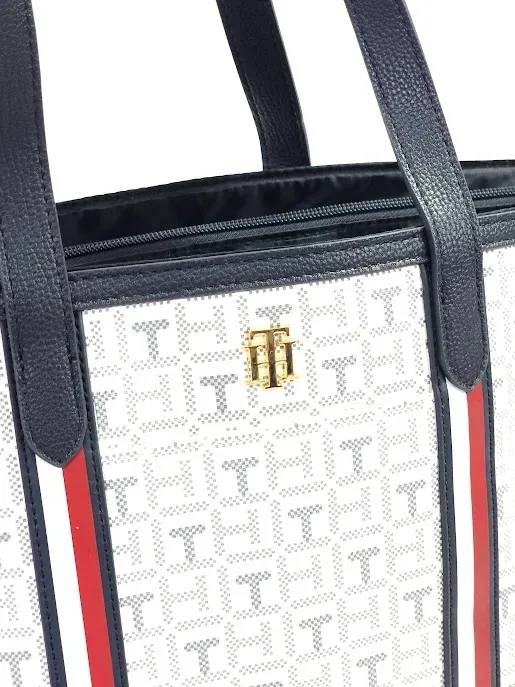 Bolso Tommy Hilfiger para dama color gris y azul
