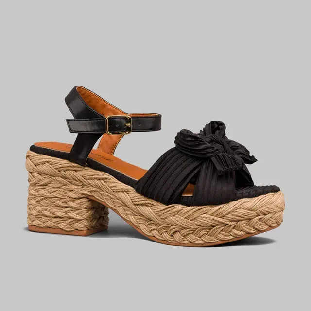 Sandalias Promise Valencia Black Tex para dama