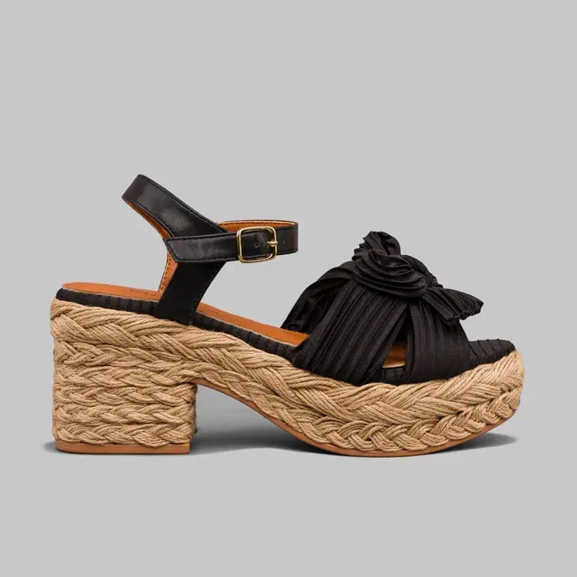 Sandalias Promise Valencia Black Tex para dama