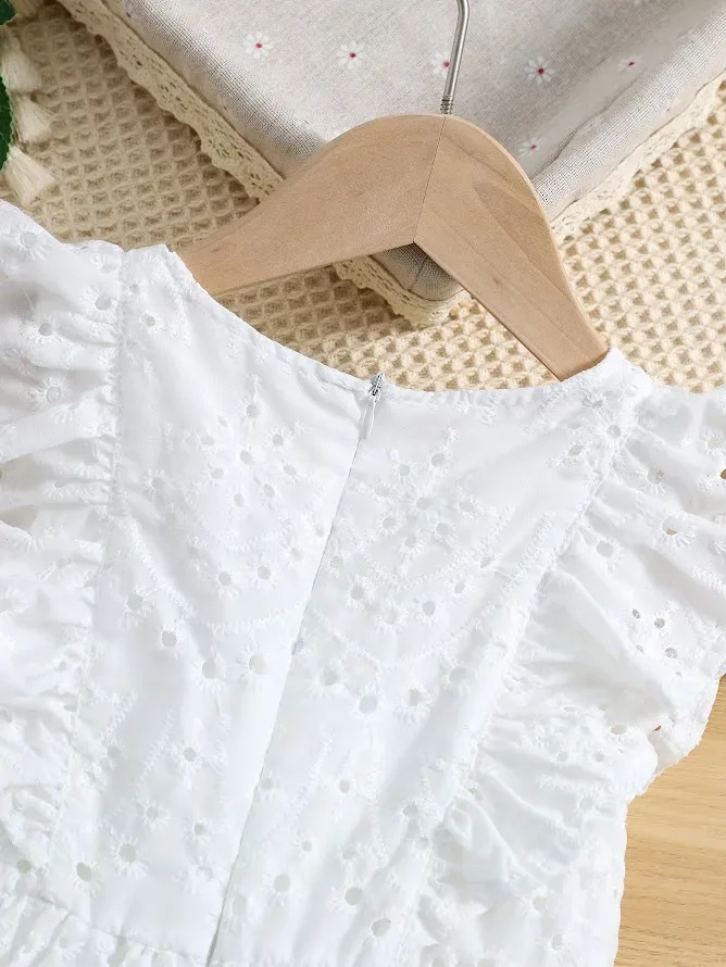 Vestido para niña color blanco
