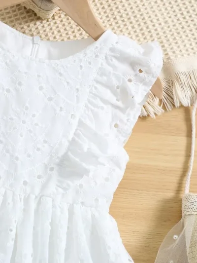 Vestido para niña color blanco