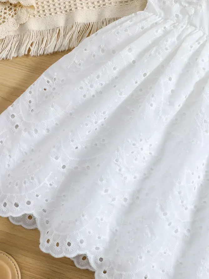 Vestido para niña color blanco