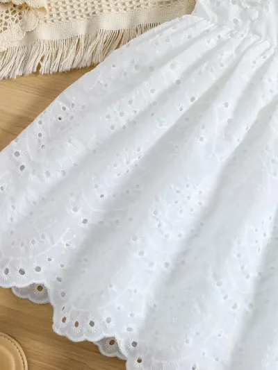 Vestido para niña color blanco