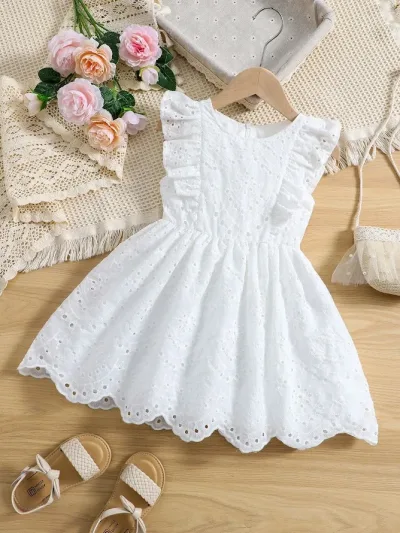 Vestido para niña color blanco