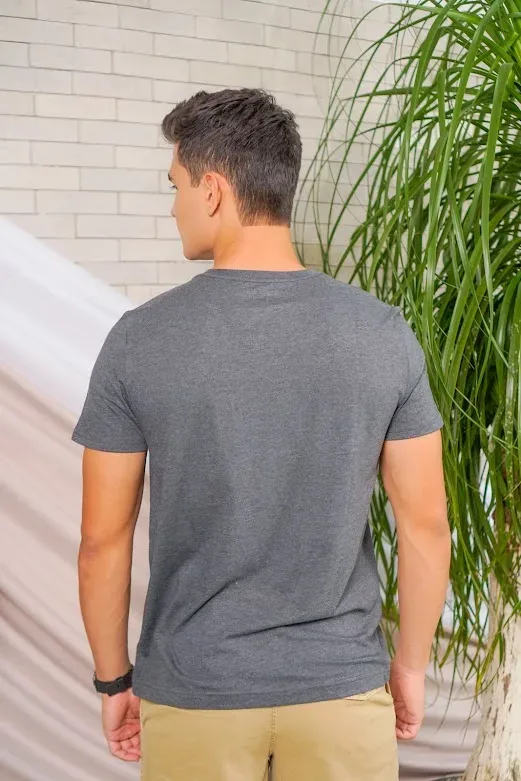 Camiseta Náutica para caballero cuello redondo color gris