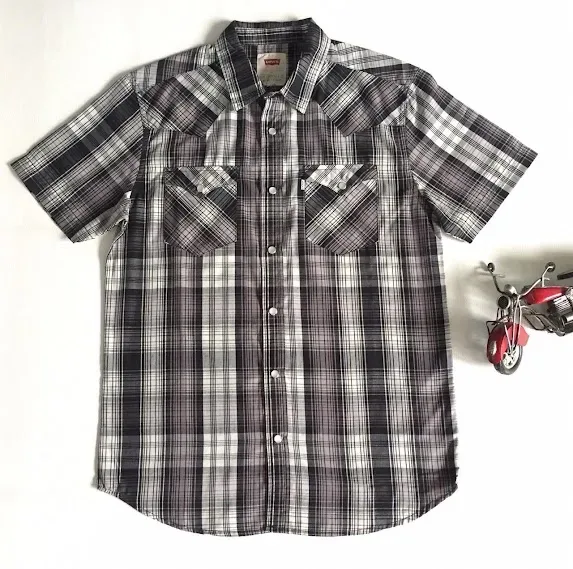 Camisa Levi´s para caballero color gris de cuadros