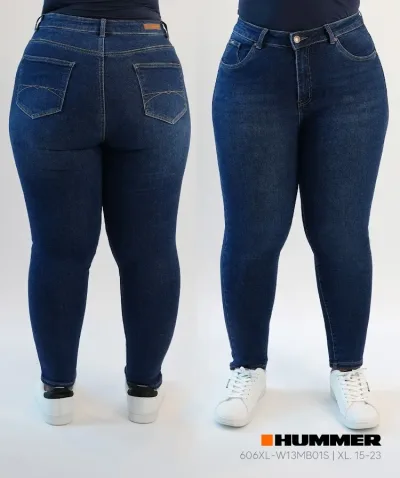 Pantalon Hummer para dama color azul 606XL-W13MB01S