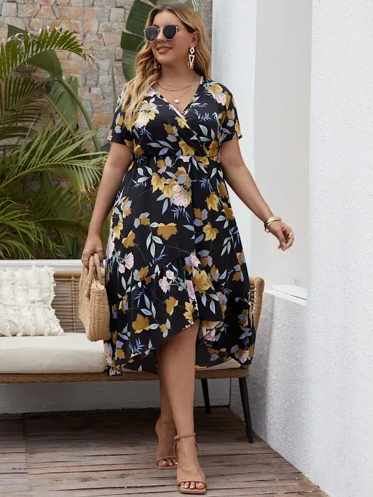 Vestido para dama plus color azul