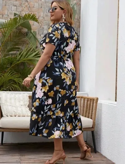 Vestido para dama plus color azul