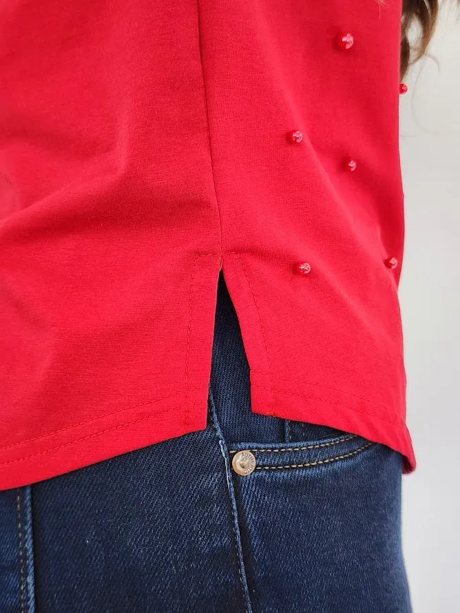 Blusa color rojo para Dama