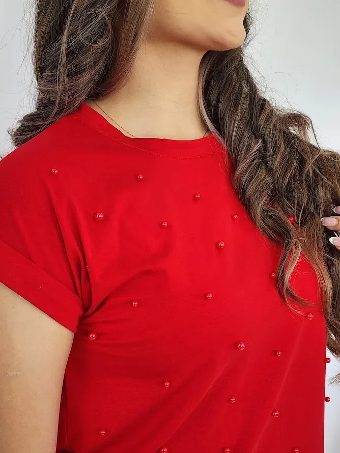 Blusa color rojo para Dama
