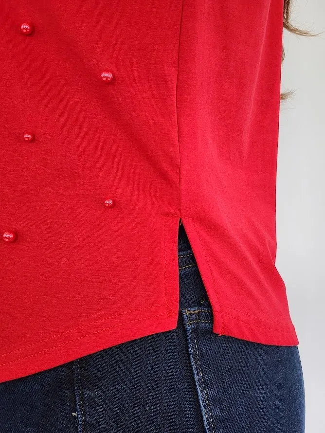 Blusa color rojo para Dama