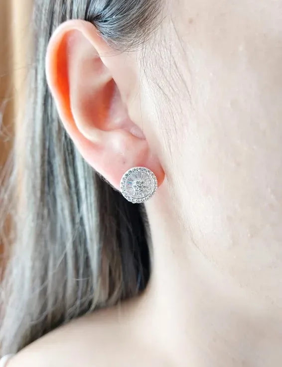 Par de aretes para dama plata 925 color plata color plateado