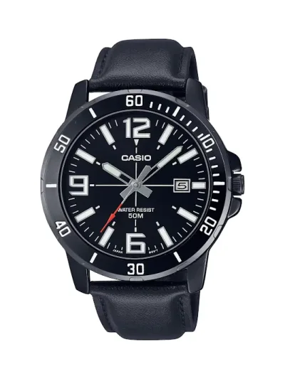 Reloj Casio para caballero MTP-VD01BL-1BVUDF COLOR NEGRO