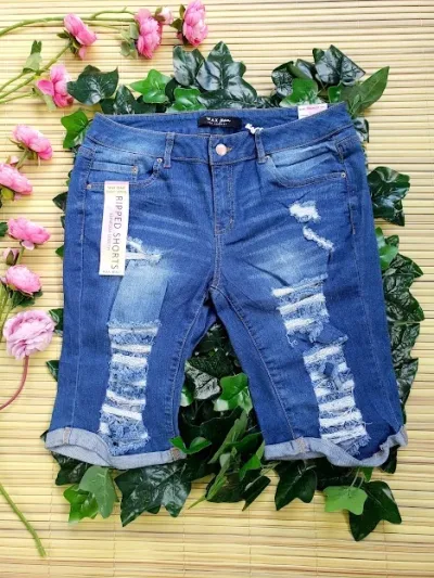 Short Wax Jeans Plus para dama