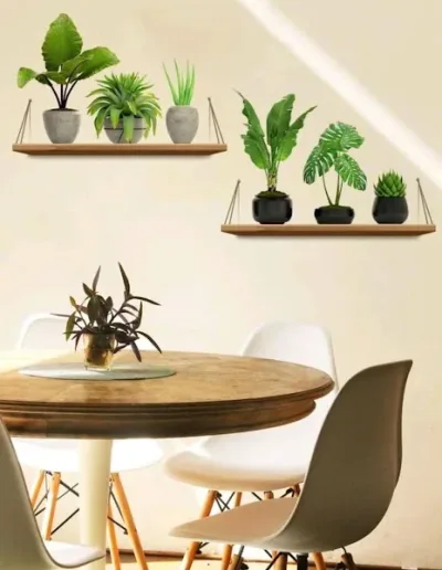 Pegatina de pared planta en maceta