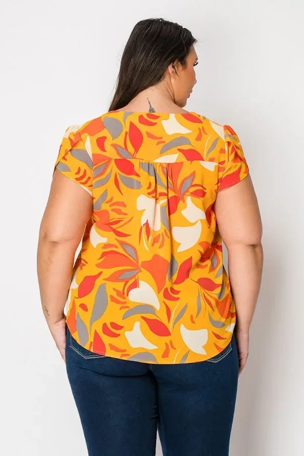Blusa DNA para dama color mostaza