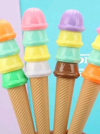 Set de plumas de gel con diseño de helado colores al azar