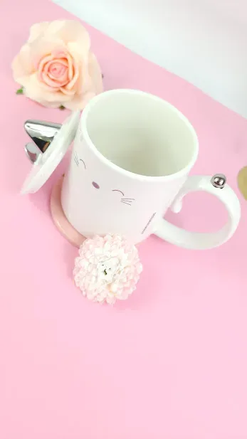 Tasa de gato para Café con Orejas en la Tapa