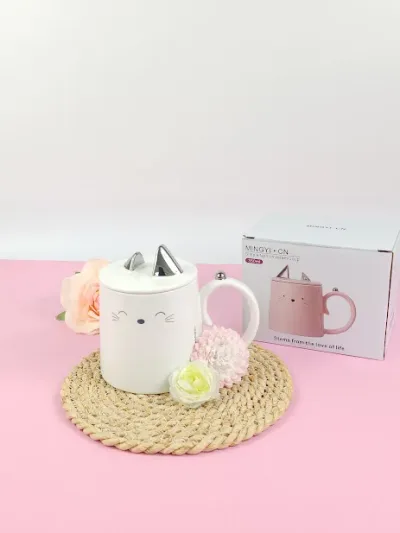 Tasa de gato para Café con Orejas en la Tapa