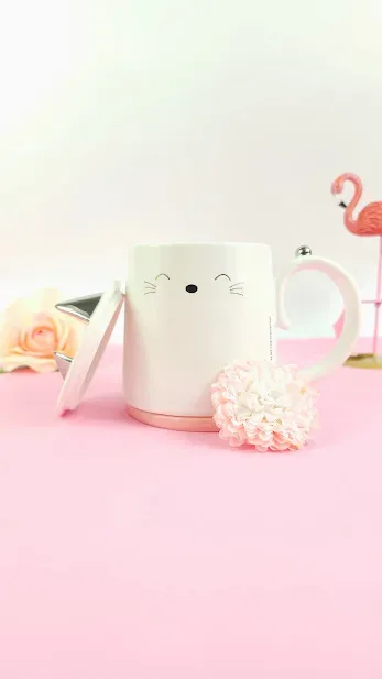 Tasa de gato para Café con Orejas en la Tapa