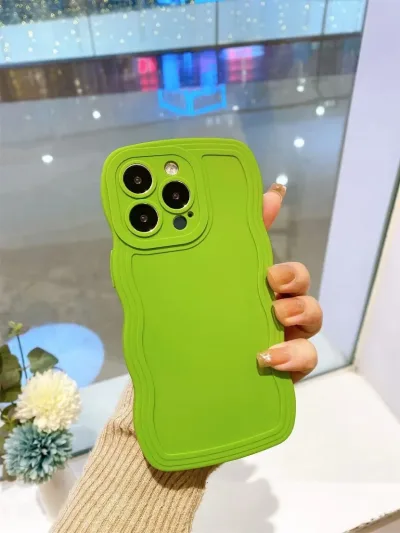 Funda para celular color verde olivo