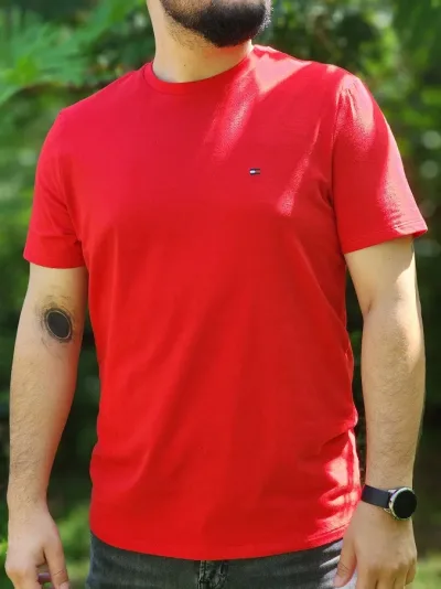 Camiseta Tommy Hilfiger para caballero color rojo
