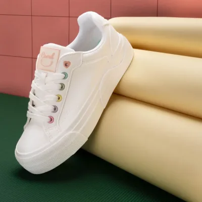 Tenis Miso White Pu para dama color blanco