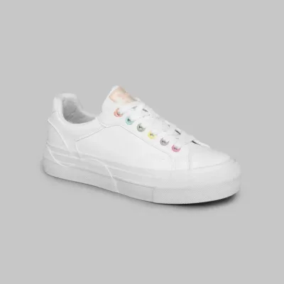 Tenis Miso White Pu para dama color blanco