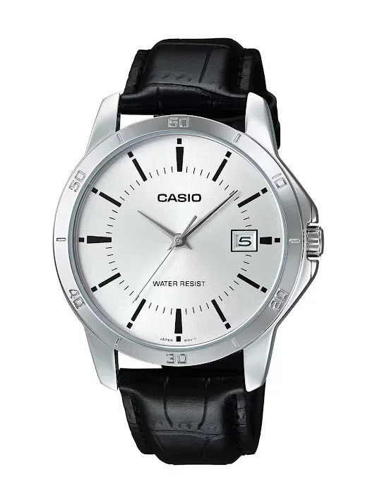 Reloj Casio para caballero MTP-V004L-7AUDF COLOR NEGRO