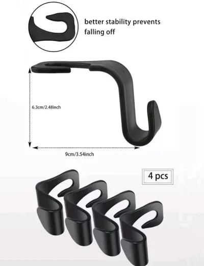 4 Piezas de gancho de parte trasera de asiento de coche