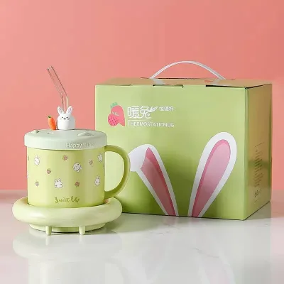 Juego de tasa de cerámica con calentador eléctrico