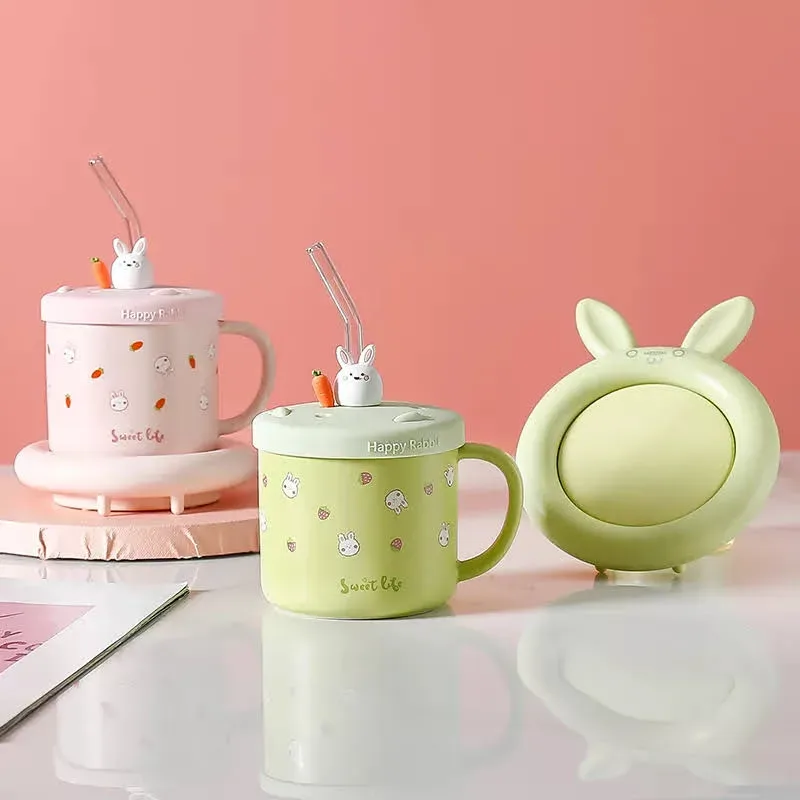 Juego de tasa de cerámica con calentador eléctrico