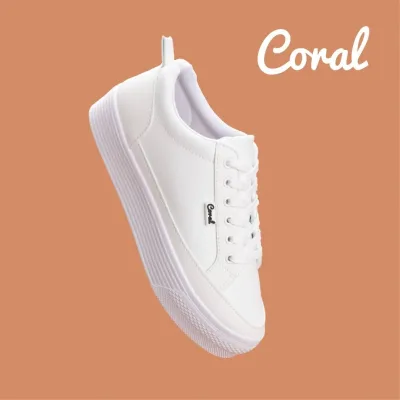 Tenis Coral para dama MEG ALL WHITE PU Color blanco hueso
