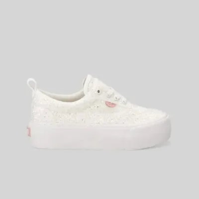 Tenis Coral Natsumi White  Glitter para dama