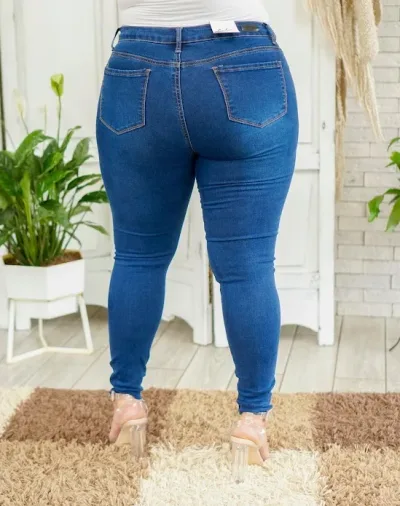 Jeans para dama Kan Can JMD-6663X-MD Skinny color azul