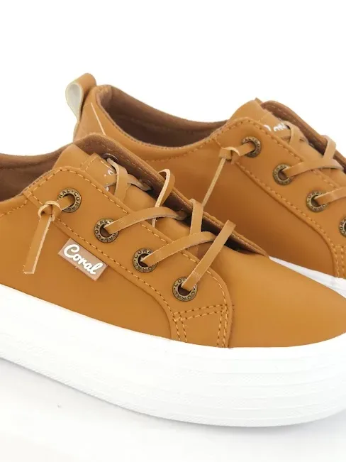 Tenis Coral para dama Octavia color camel Pu