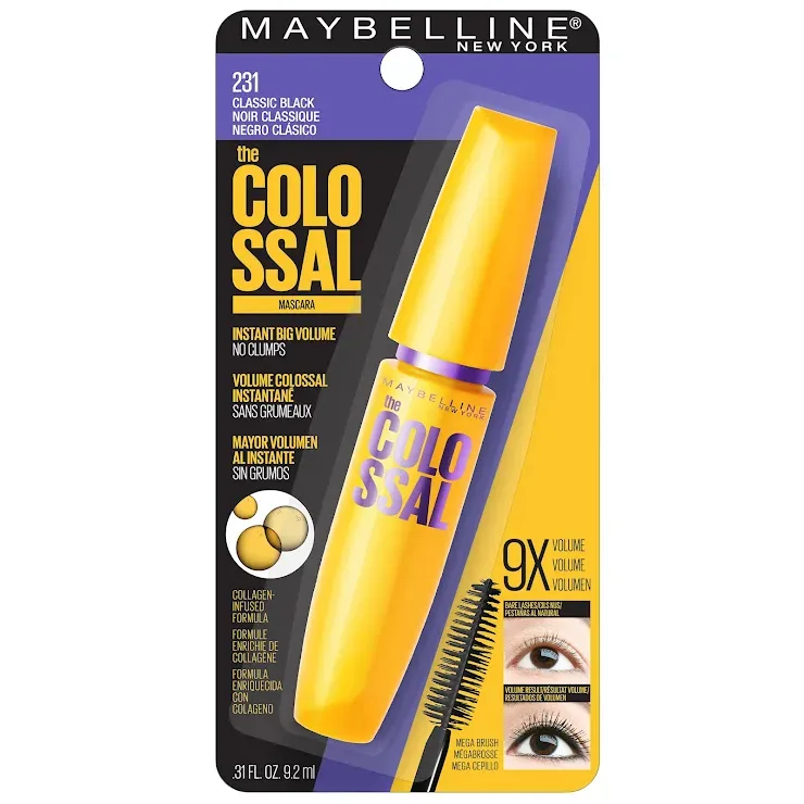 Máscara de pestañas Hydrofuge de MAYBELLINE Negro Clásico