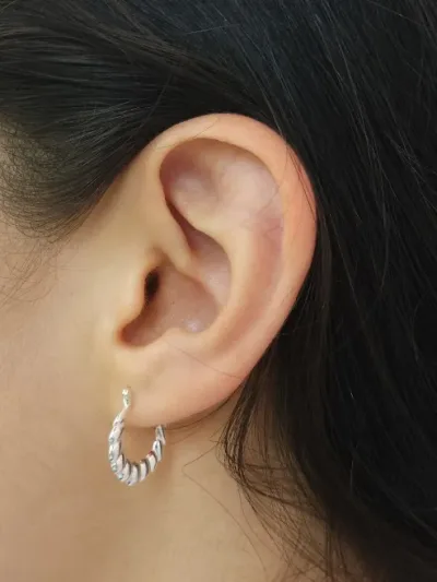 Aretes plata 925 para dama color plata