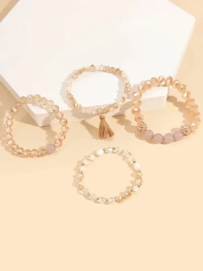 4 pulseras para dama de fantasia