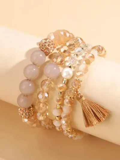 4 pulseras para dama de fantasia