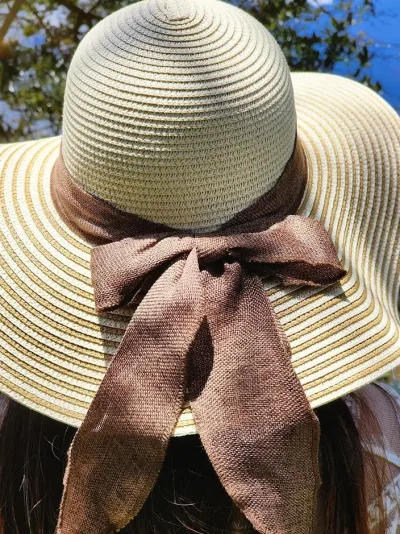 Sombrero para dama color beige y café